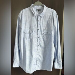 Alfani Cross-dyed Cotton Button Down Shirt